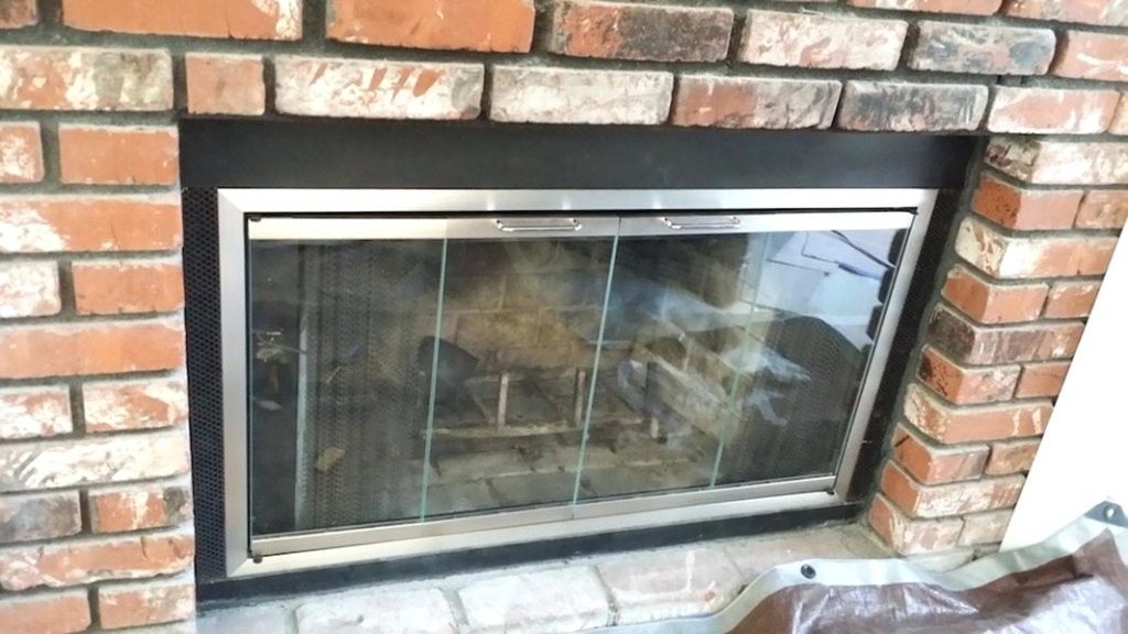 fireplace glass doors